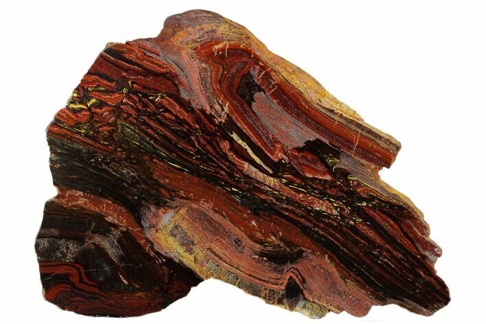 Polished Tiger Iron Stromatolite Slab - Billion Years #178772
